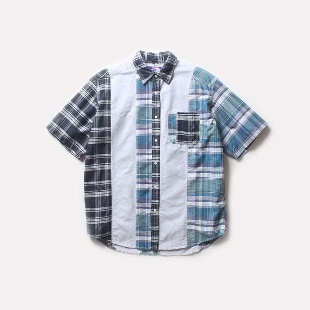 노스페이스퍼플라벨 패치워크셔츠_2779