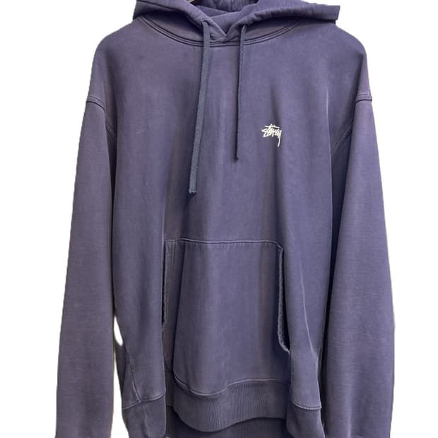 스투시 피그먼트 워싱 로고 후드티