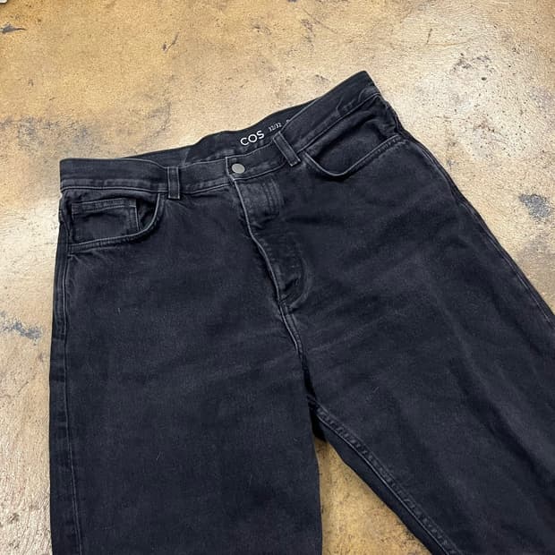 [정품/32] COS 블랙 데님 팬츠 b16