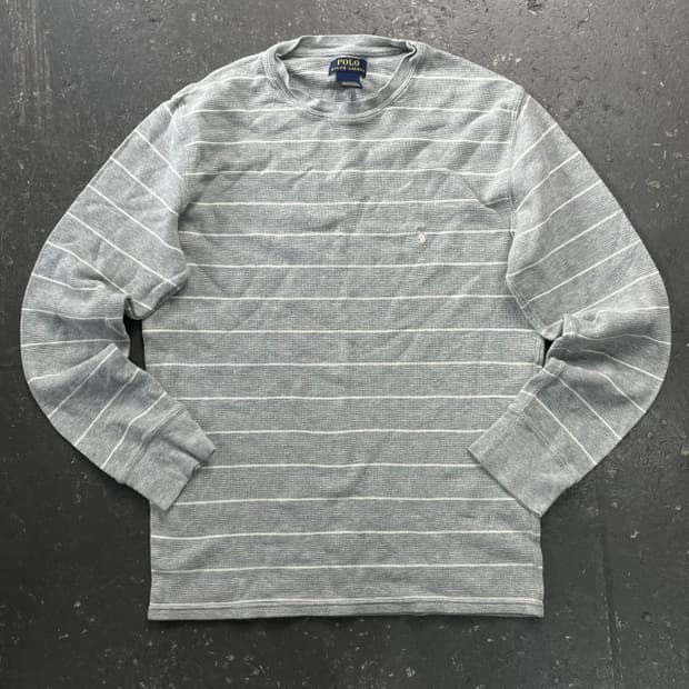 100 폴로 랄프로렌 와플 롱슬리브