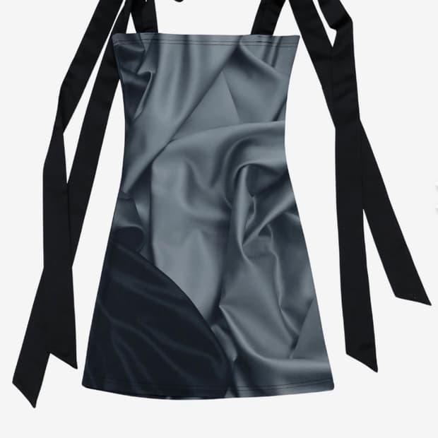 달링유어배드 새틴 드레스 (블랙/네이비)