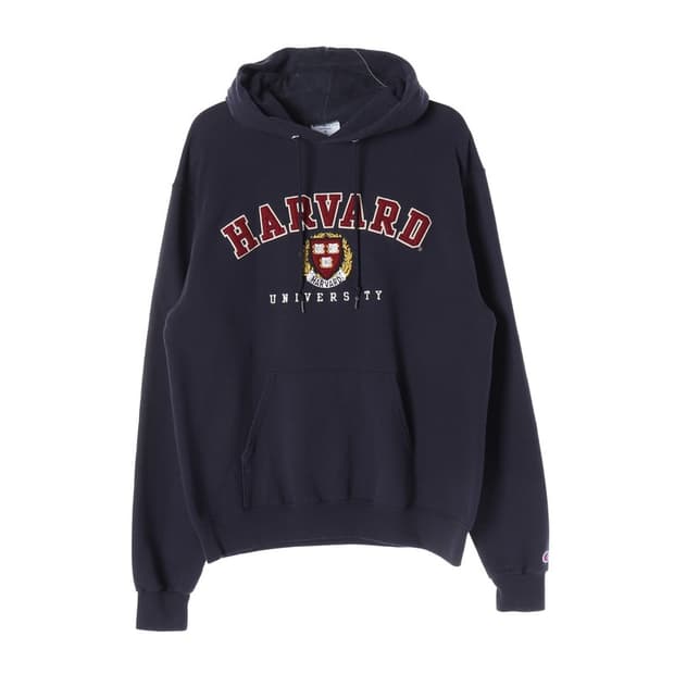 챔피온 네이비 하버드 아치 로고 후드 M