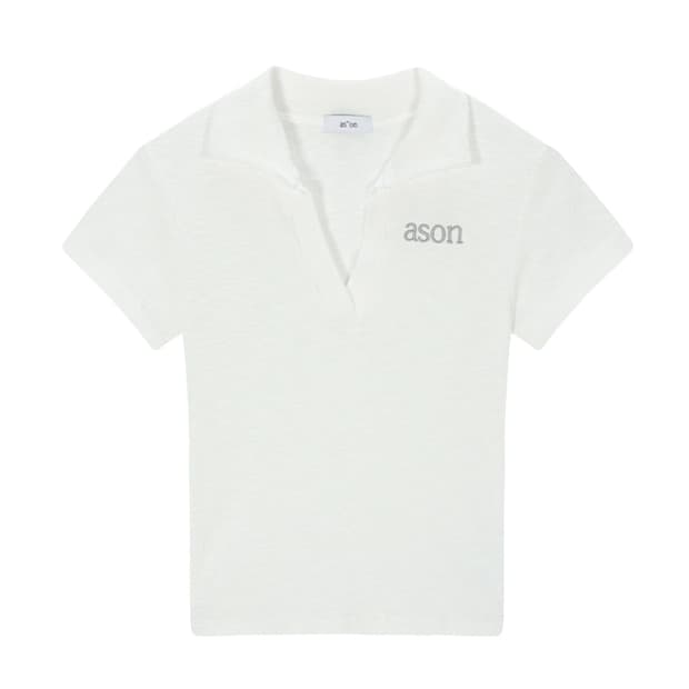 HALF IVY COLLAR TEE / WHITE