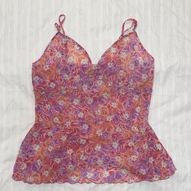 Pink Floral Sleeveless
