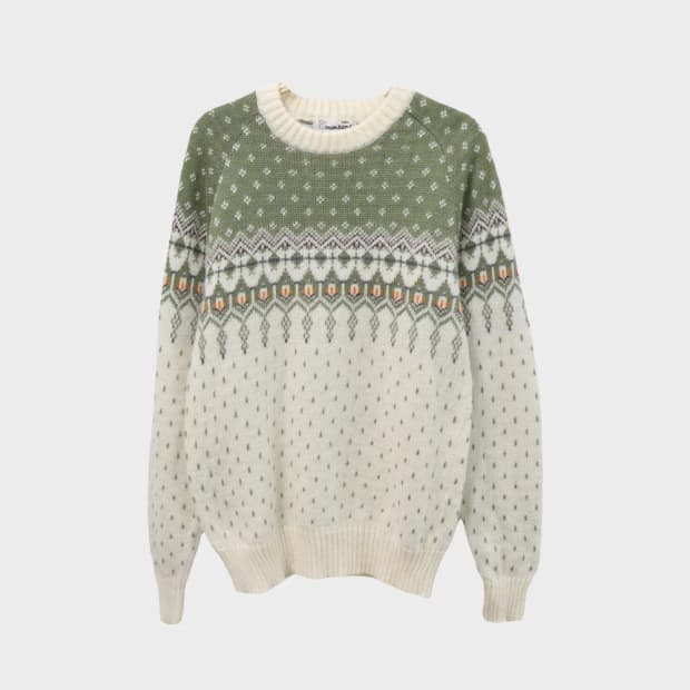 MONTANA  눈꽃패턴 투톤 울 혼방 니트 61412