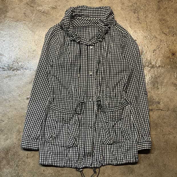44-55 ) JPN Gingham Hooded Utility JK