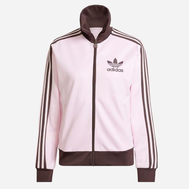 아디다스 베켄바우어 핑크 트랙탑 져지 핑크 브라운