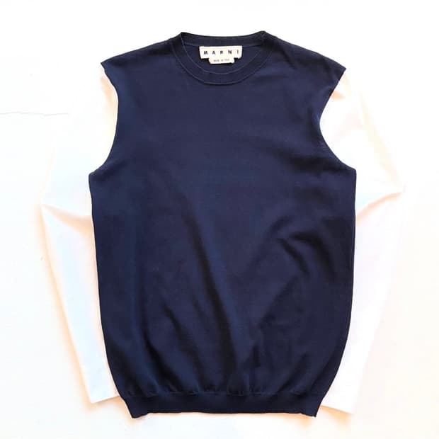 마르니 네이비 니트셔츠