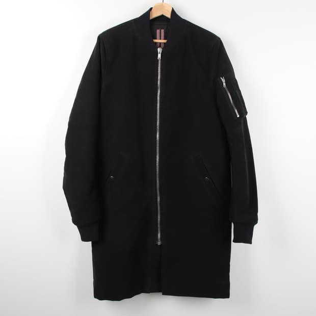 XS / Rick Owens 릭오웬스 몰스킨 롱 MA-1 항공 자켓