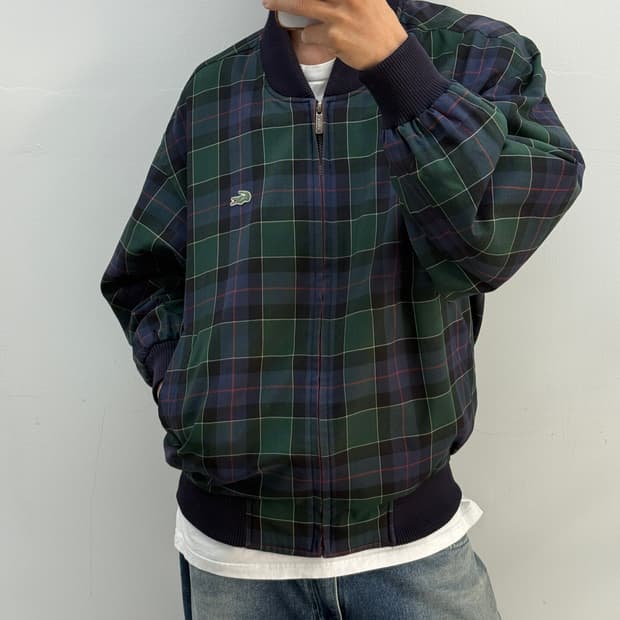 빈티지 라코스테 남성 집업 자켓