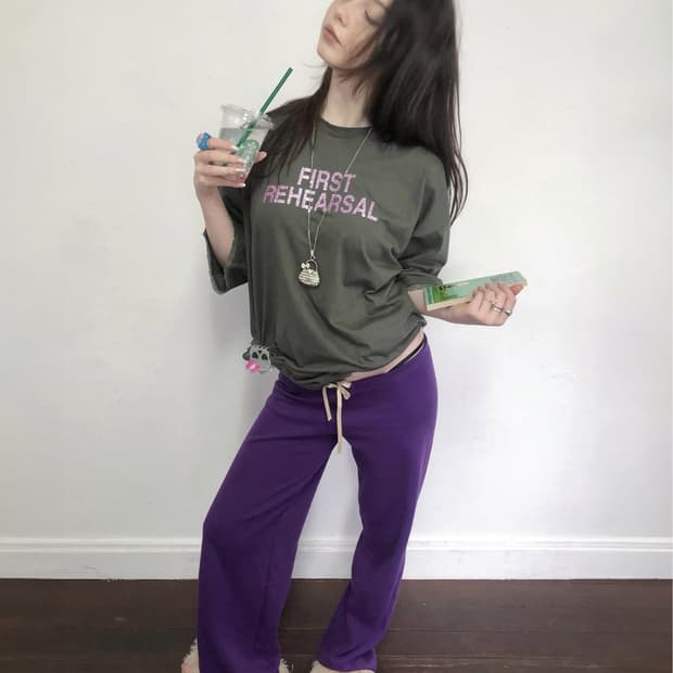 kaposhka practice low pants purple