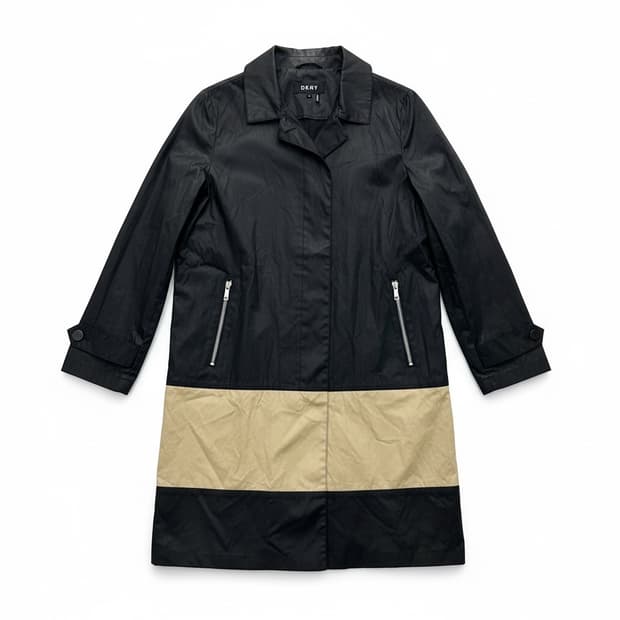 DKNY 코트 블랙카키
