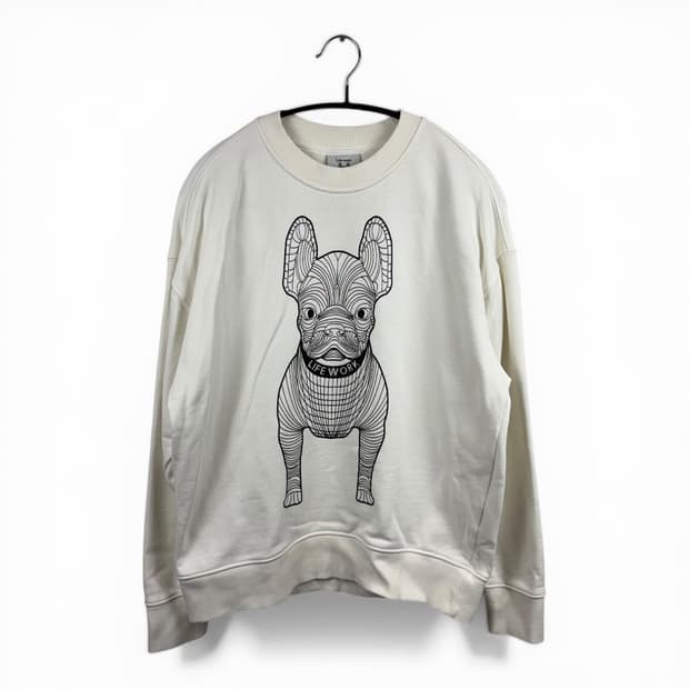 (XS) 라이프워크 그래픽 맨투맨 화이트