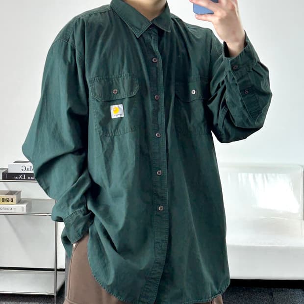 칼하트 다크그린 더블포켓 워크셔츠 2XL 