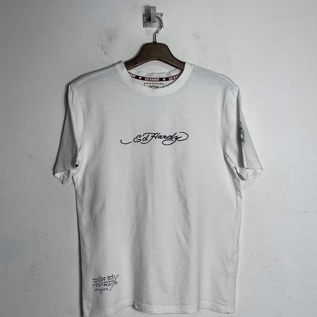 (Ed Hardy) 에드하디 화이트 반팔 티셔츠
