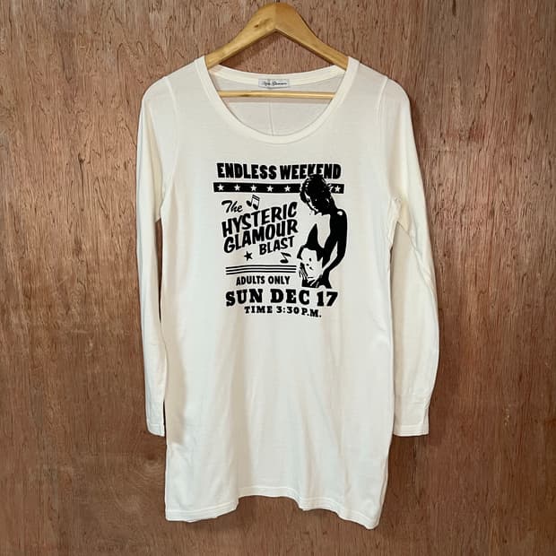 히스테릭글래머 엔드리스 위켄드 롱슬리브 티셔츠