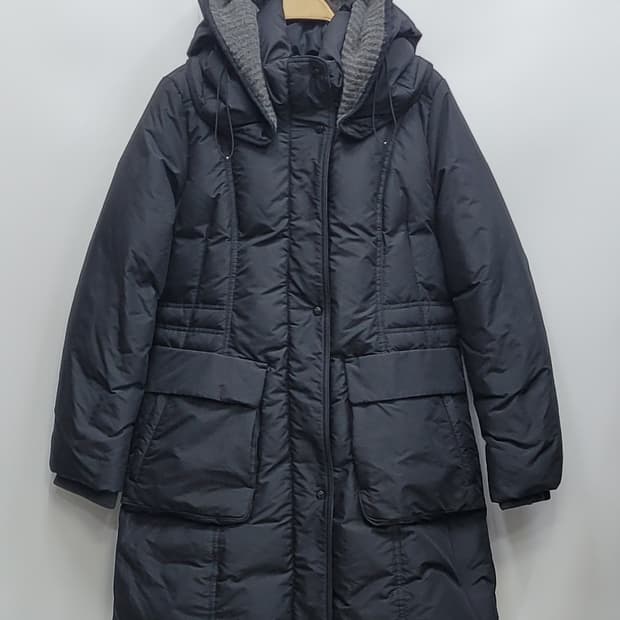 FANTOM 팬텀 빅후드 다운 롱 패딩 / 여 100 블랙