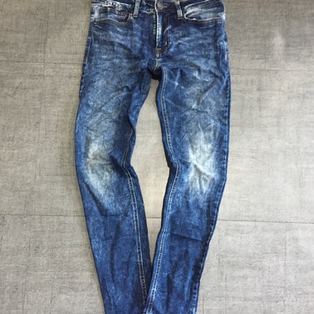 일본빈티지 아메리칸이글 오리엔탈보헤미안 워시드 레이싱데님팬츠