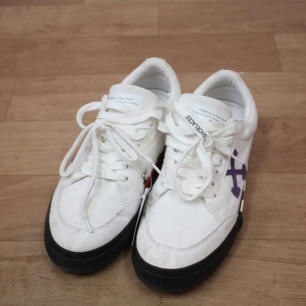 S-2207/오프화이트 정품 남여공용 애로우 캔버스 스니커즈 40