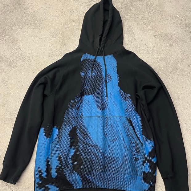 Soloist 솔로이스트 블루 프린팅 후드티