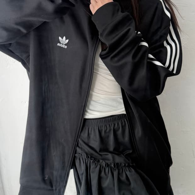 Adidas 아디다스 블랙 베켄바우어 2way 트랙탑 