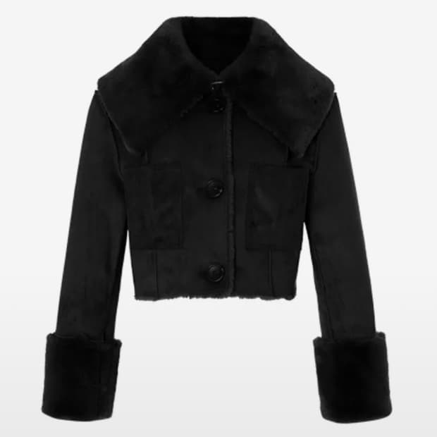 낫유어로즈 무스탕 블랙