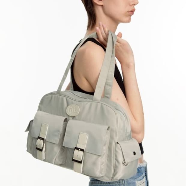 PK Shoulder Bag (nylon)(light grey)