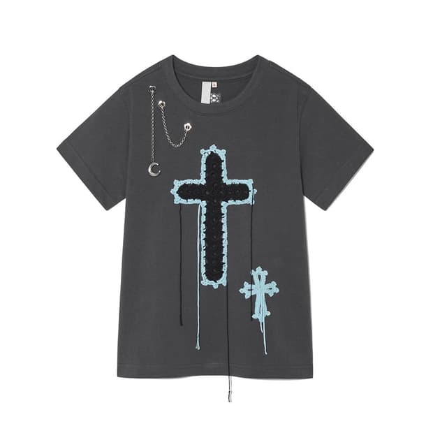 기준 kijun soft punk t-shirt charcoal
