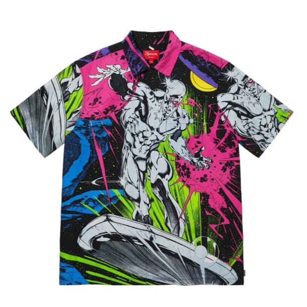 슈프림 실버 서퍼 숏슬리브 셔츠 멀티컬러 M