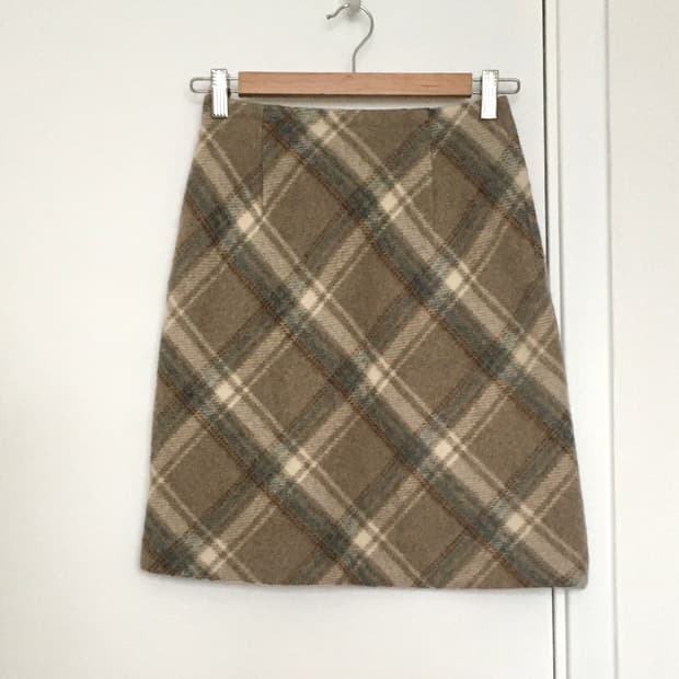VTG Plaid Mohair Skirt