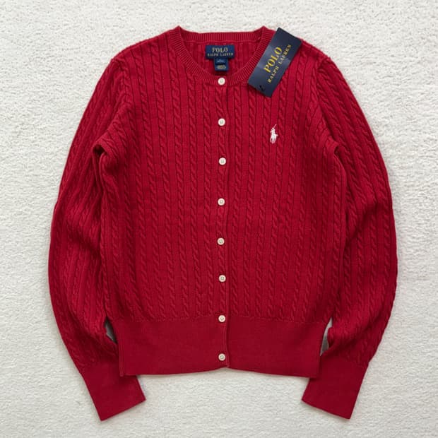 새상품 폴로 레드 우먼 가디건