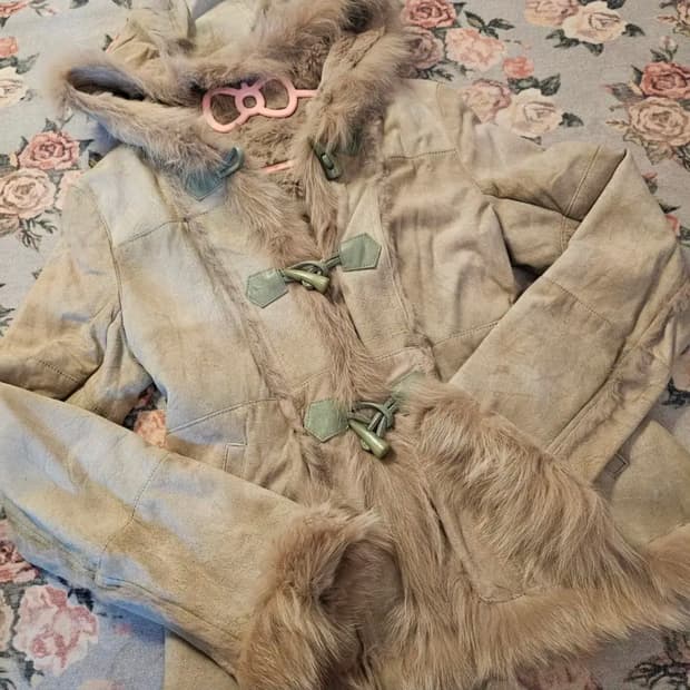 토끼털 & 폭스퍼 무스탕 빈티지 코트
