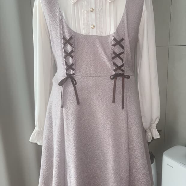 Axes femme 엑시즈팜 리본 레이스업 원피스 일브 로걀 히메