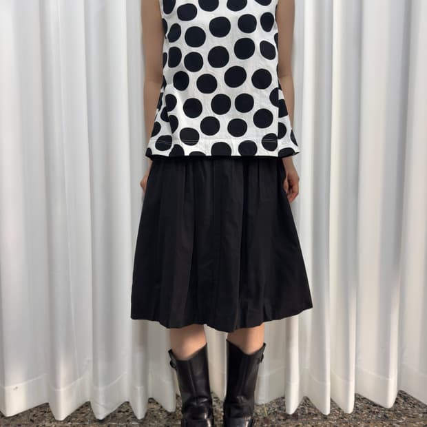 sonia rykiel pleats puff midi skirt