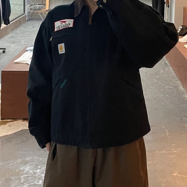 칼하트 j01 디트로이드 워크자켓 블랙 H2508