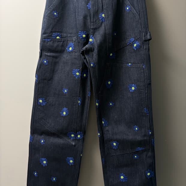 앤더슨벨 플라워 엠브로이더리 카펜터 진 apa733m, 28사이즈