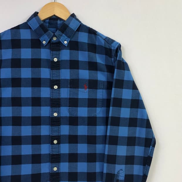 100 폴로 옥스포드 체크 셔츠