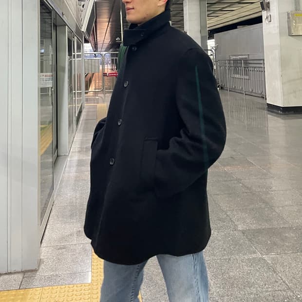 무지 라보 캐시미어 쇼트 코트 (100사이즈)