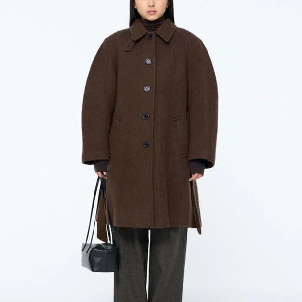 아모멘토 Alpaca Raglan Coat Brown (000사이즈)