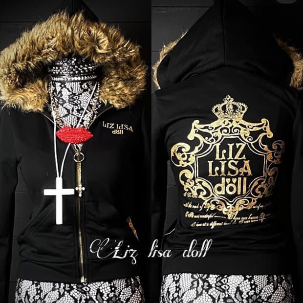 LIZ LISA DOLL 퍼 후드집업 갸루 빈티지
