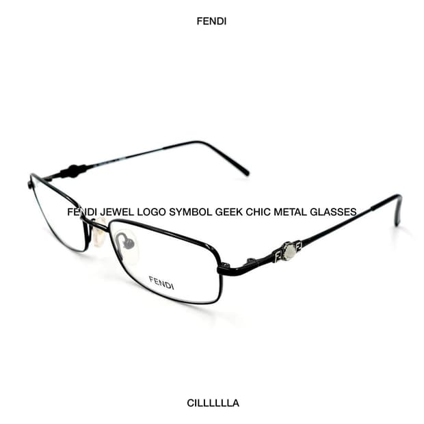 FENDI 주얼 로고 심볼 긱시크 메탈 안경