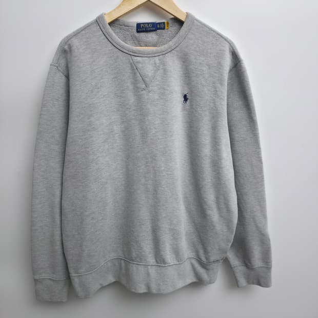 [XL] 폴로 랄프로렌 그레이 맨투맨 신형 큐알택