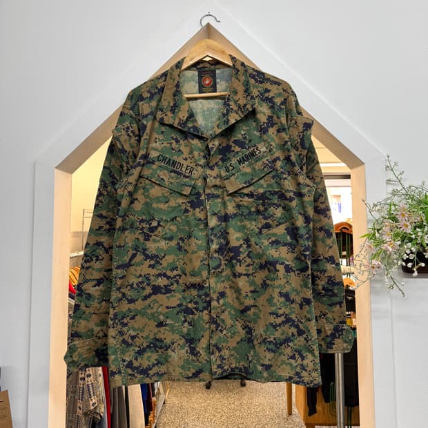 US Army 미 해병대 우드랜드 디지털 카모 셔츠 (XL) 