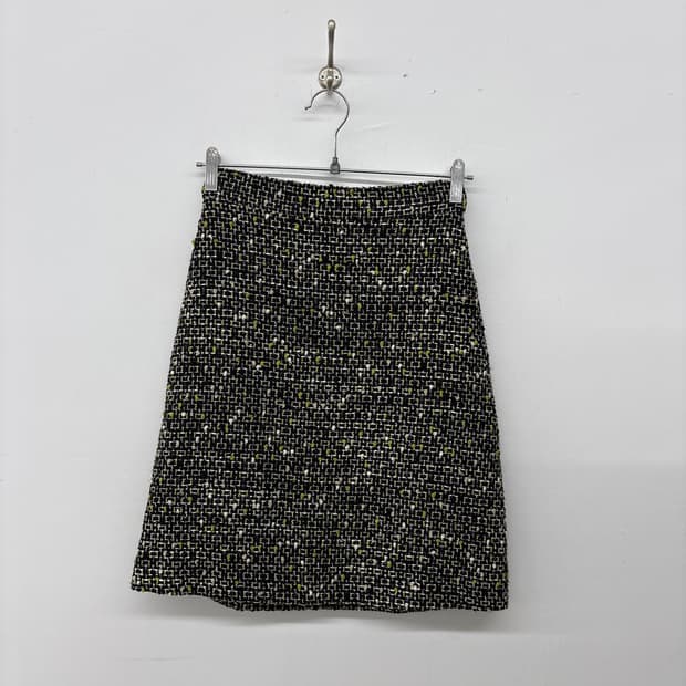 막스마라 블랙 트위드 미니스커트