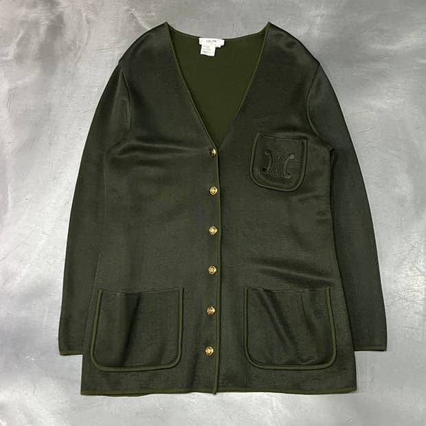  셀린느 금장 울 가디건 y14955