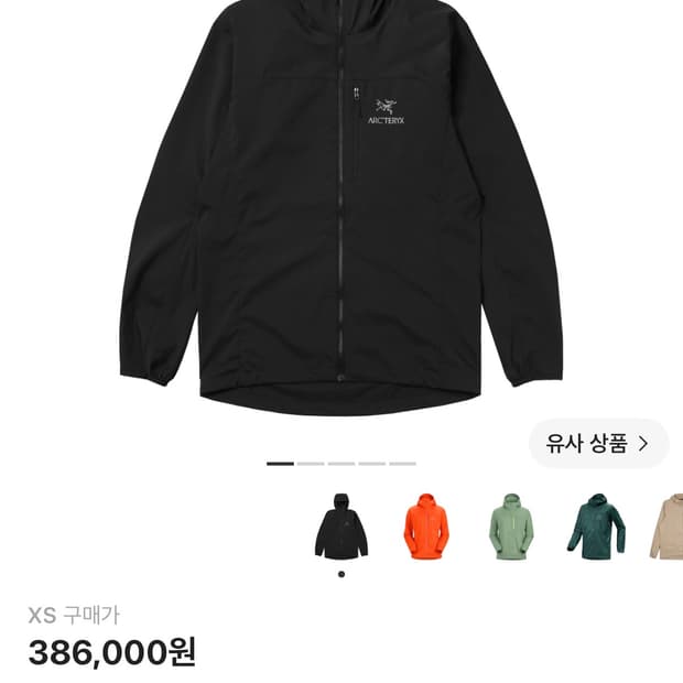 아크테릭스 스쿼미시 후디 블랙