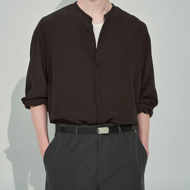 105/ 타임옴므 24SS 크링클 백 인버티드 셔츠