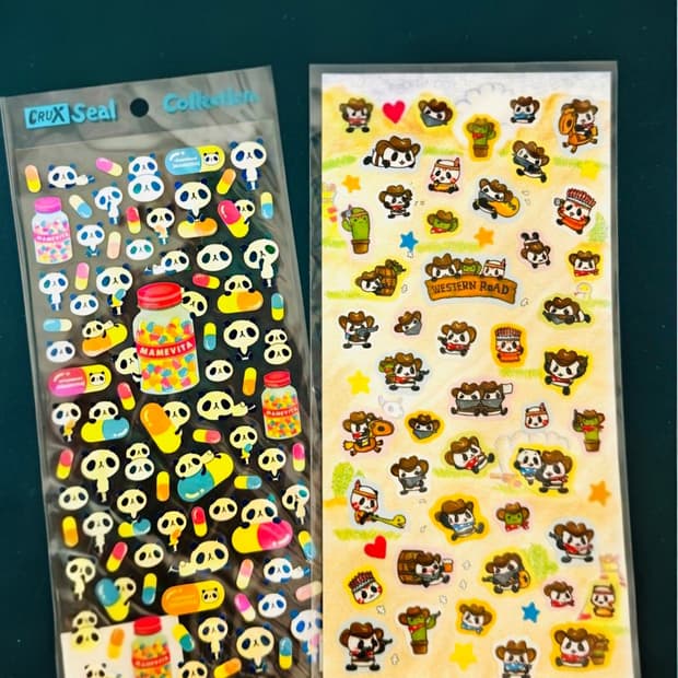 카우보이판다 스티커, 헤이세이 스티커, 알약판다 스티커, 마츠리 판다