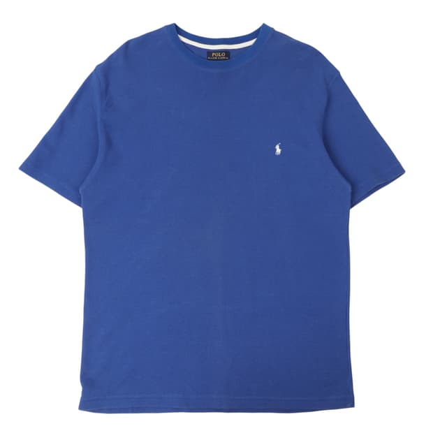 폴로 랄프로렌 블루 와플 하프 티셔츠