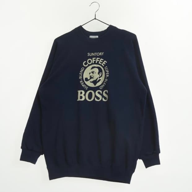 산토리보스커피 네이비 맨투맨 빈티지